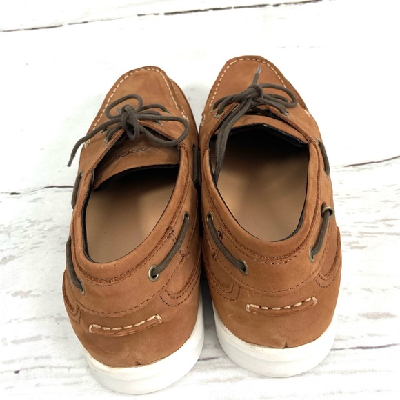 Apex Boat Shoes Men’s 11.5 M Brown Leather Slip On - Picture 9 of 12
